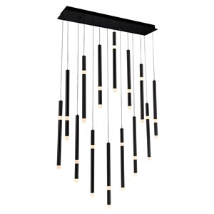 CWI Lighting Flute Modern/Contemporary Integrated LED Chandelier - Black