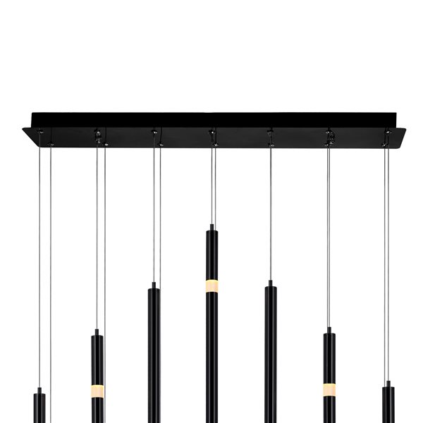 CWI Lighting Flute Modern/Contemporary Integrated LED Chandelier - Black