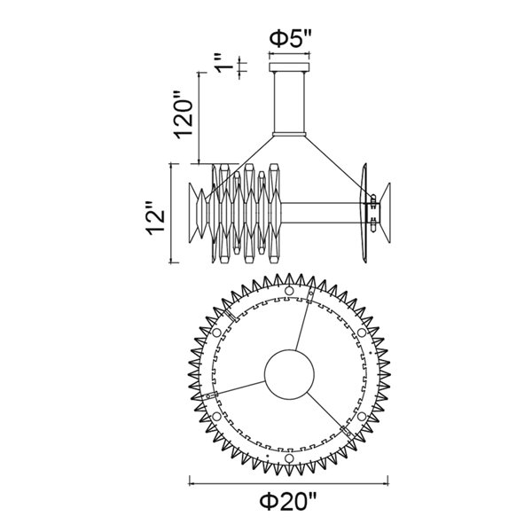 CWI Lighting Cityscape 12-Light Satin Gold Modern/Contemporary Standard Chandelier