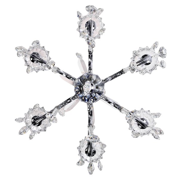 CWI Lighting Glorious 6-Light Chrome Glam Standard Chandelier