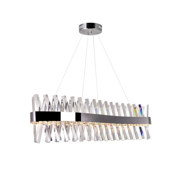 CWI Lighting Glace Chrome Modern/Contemporary Integrated LED Chandelier