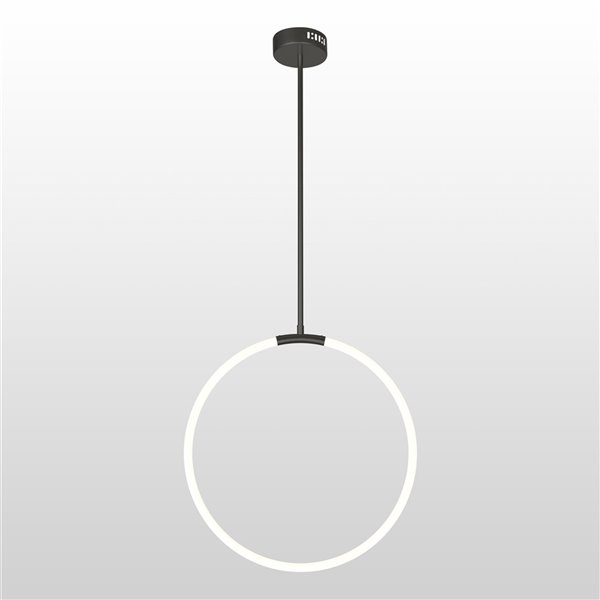 Image of Cwi Lighting | Hoops Black Contemporary/modern Integrated Led Chandelier | Rona