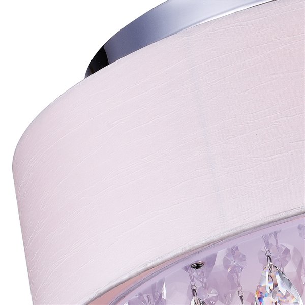 CWI Lighting 1-Pack Dash 14-in Chrome Contemporary/Modern Incandescent Flush Mount Light