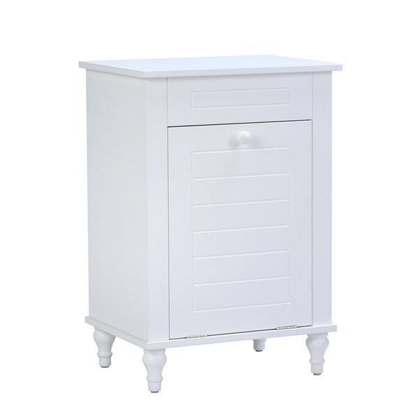 A&E Bath & Shower Axil VIII 1-Drawer MDF Freestanding Cabinet Banks - 16-in W x 23-in H x 12-in D - White