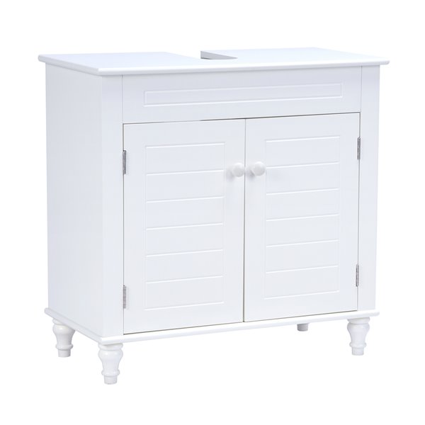 Armoire de salle de bain en MDF à 1 porte 2 tablettes Axil III de A&E Bath & Shower, 24 po L x 30 po  H x 18 po P, blanc