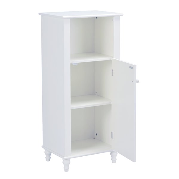 Armoire de salle de bain en MDF à 1 porte 3 tablettes Axil IV de A&E Bath & Shower, 18 po L x 36 po  H x 12 po P, blanc