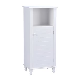 Armoire de salle de bain en MDF à 1 porte 3 tablettes Axil IV de A&E Bath & Shower, 18 po L x 36 po  H x 12 po P, blanc