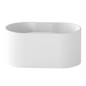 A&E Bath & Shower Palmer Oval Acrylic Reversible Drain Bathtub - 32-in x 56-in - White High-Gloss Acrylic