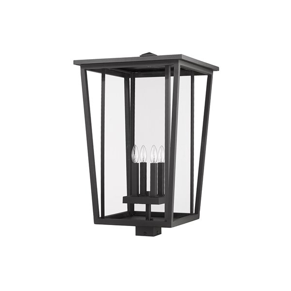 Z-Lite Seoul 1-Watt 29.25-in Black Modern/Contemporary Post light