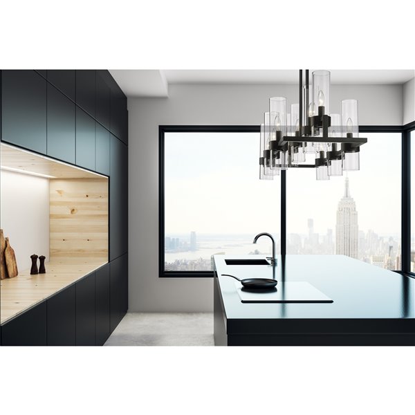 Z-Lite Datus 10-Light Matte Black Modern/Contemporary Kitchen Island Lighting