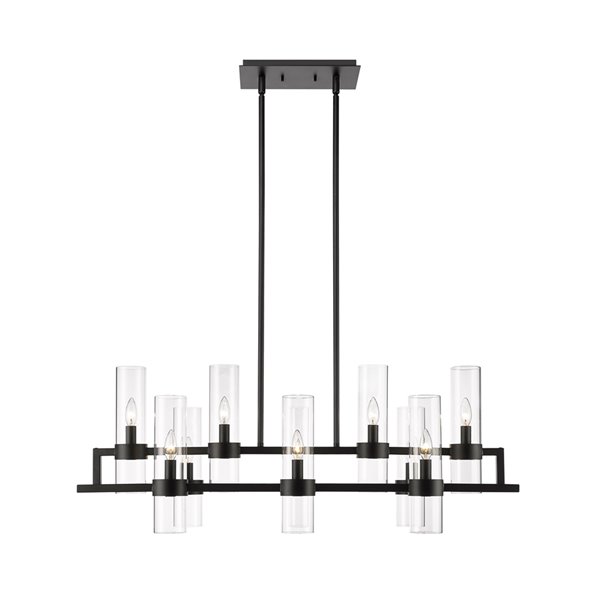 Z-Lite Datus 10-Light Matte Black Modern/Contemporary Kitchen Island Lighting