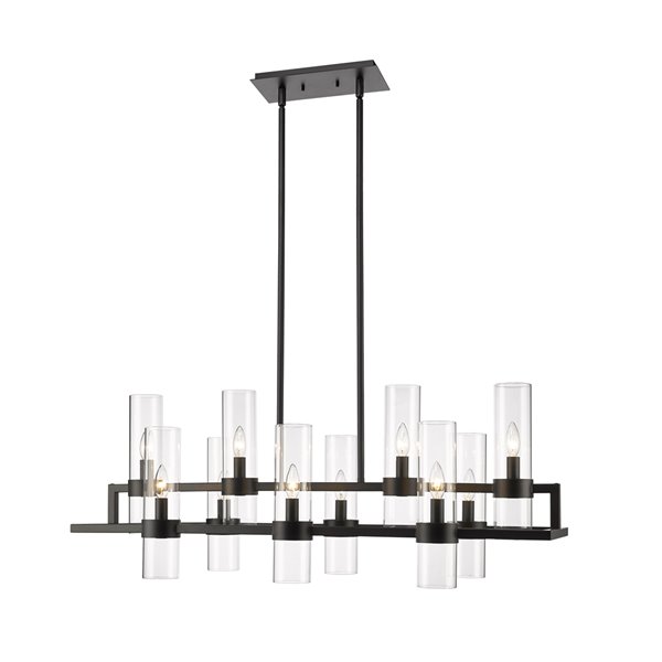 Z-Lite Datus 10-Light Matte Black Modern/Contemporary Kitchen Island Lighting
