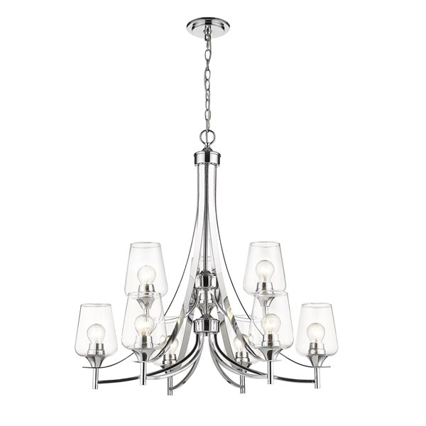 Z-Lite Joliet 9-Light Chrome Modern/Contemporary Chandelier