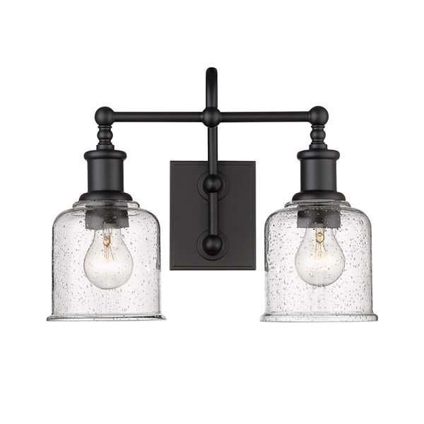 Z-Lite Bryant 2-Light Black Modern/Contemporary Vanity Light