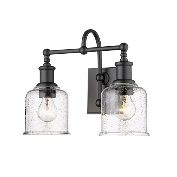 Z-Lite Bryant 2-Light Black Modern/Contemporary Vanity Light