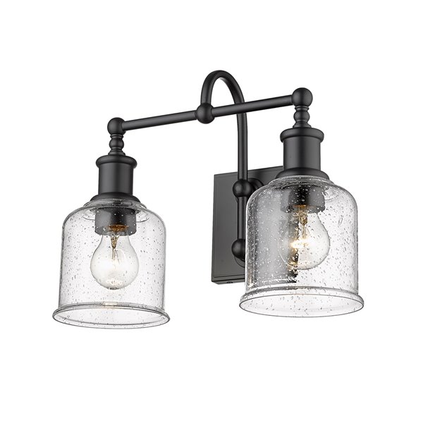 Z-Lite Bryant 2-Light Black Modern/Contemporary Vanity Light