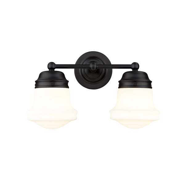 Z-Lite Vaughn 2-Light Black Modern/Contemporary Vanity Light