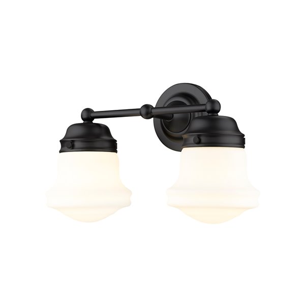 Z-Lite Vaughn 2-Light Black Modern/Contemporary Vanity Light