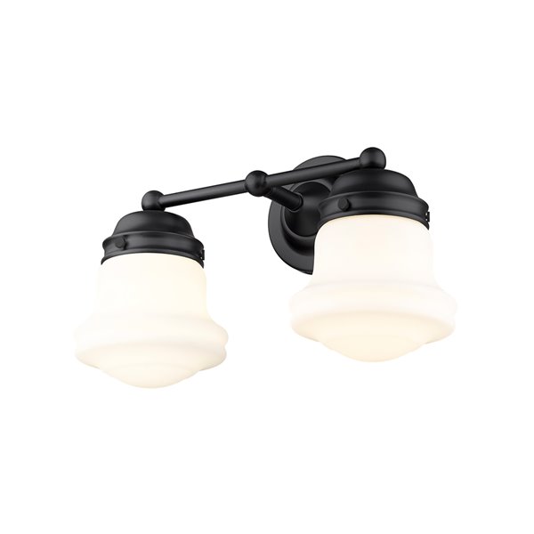 Z-Lite Vaughn 2-Light Black Modern/Contemporary Vanity Light