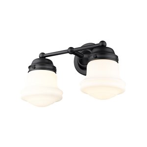 Z-Lite Vaughn 2-Light Black Modern/Contemporary Vanity Light