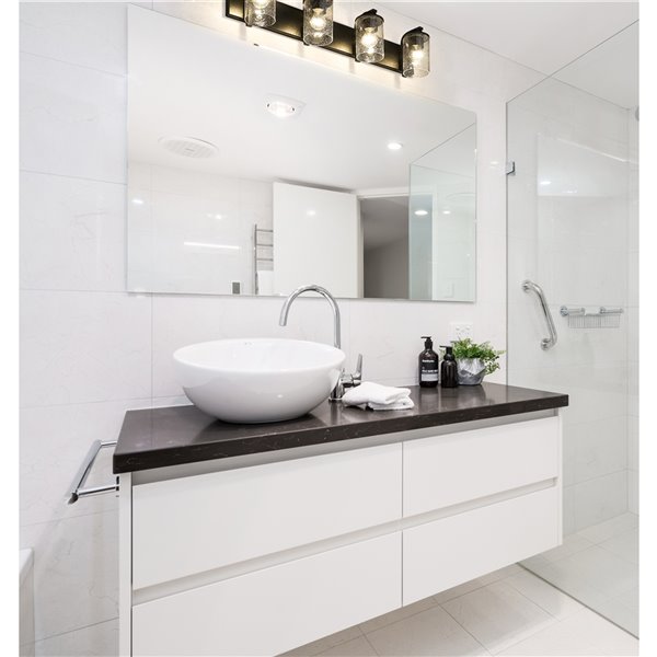 Z-Lite Beckett 4-Light Black Modern/Contemporary Vanity Light