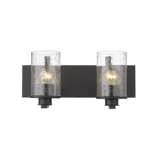 Z-Lite Beckett 2-Light Black Modern/Contemporary Vanity Light