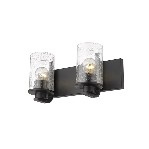 Z-Lite Beckett 2-Light Black Modern/Contemporary Vanity Light