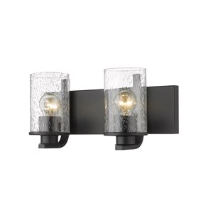 Z-Lite Beckett 2-Light Black Modern/Contemporary Vanity Light