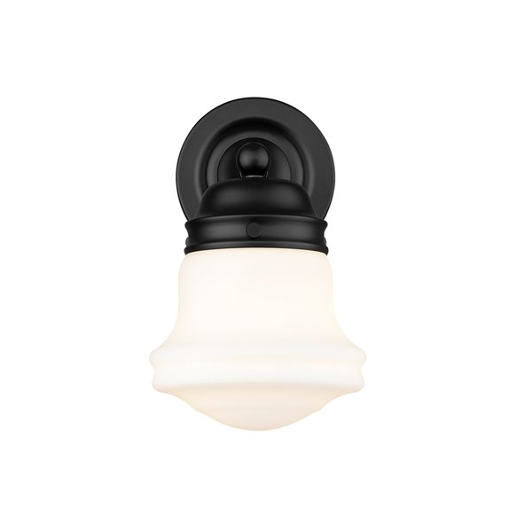 Z-Lite Vaughn 7.75-in W 1-Light Matte Black Modern/Contemporary Wall Sconce