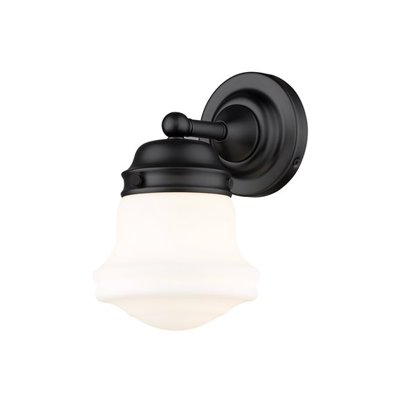 Z-Lite Vaughn 7.75-in W 1-Light Matte Black Modern/Contemporary Wall Sconce