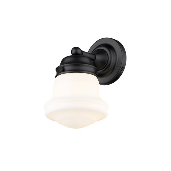 Z-Lite Vaughn 7.75-in W 1-Light Matte Black Modern/Contemporary Wall Sconce