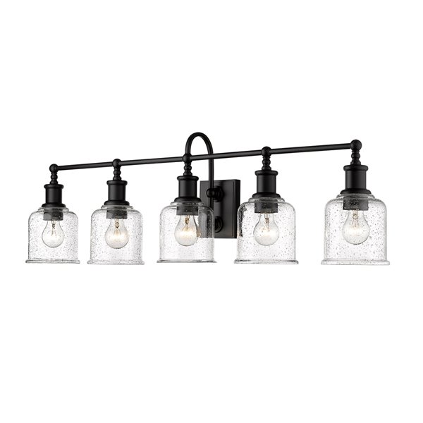 Z-Lite Bryant Black 5-Light Modern/Contemporary Vanity Light