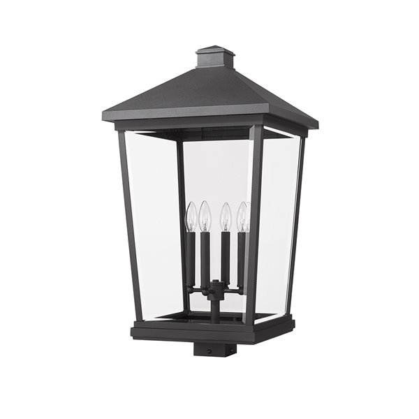 Z-Lite Beacon 1-Watt 29.75-in Black Modern/Contemporary Post light