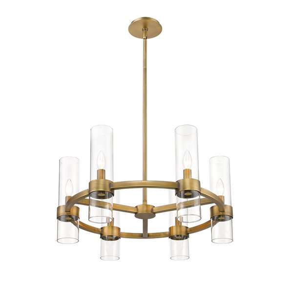 Z-Lite Datus 6-Light Rubbed Brass Modern/Contemporary Chandelier