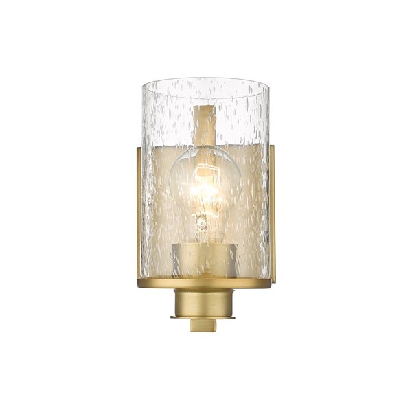 Z-Lite Beckett 4.5-in W 1-Light Olde Brass Modern/Contemporary Wall Sconce