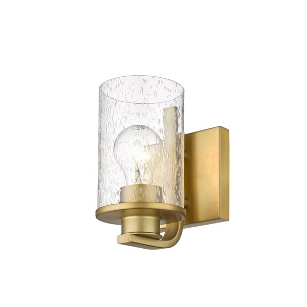 Z-Lite Beckett 4.5-in W 1-Light Olde Brass Modern/Contemporary Wall Sconce