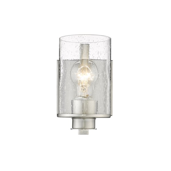 Z-Lite Beckett 4.5-in W 1-Light Brushed Nickel Modern/Contemporary Wall Sconce