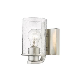 Z-Lite Beckett 4.5-in W 1-Light Brushed Nickel Modern/Contemporary Wall Sconce