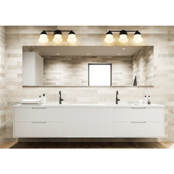 Z-Lite Vaughn 3-Light Black Modern/Contemporary Vanity Light