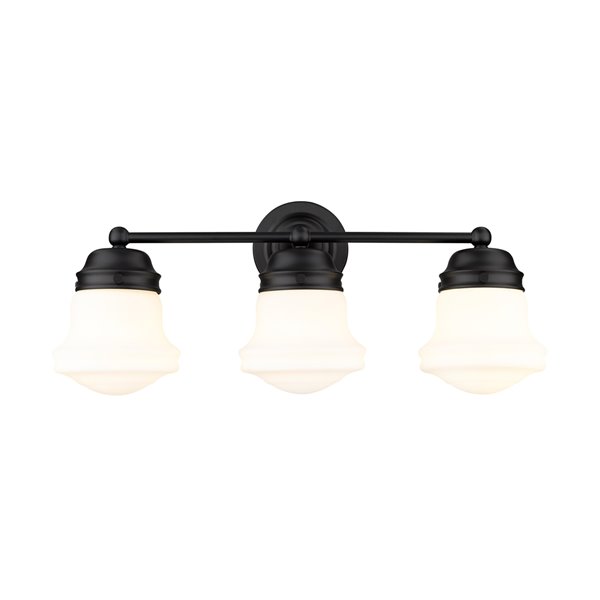 Z-Lite Vaughn 3-Light Black Modern/Contemporary Vanity Light