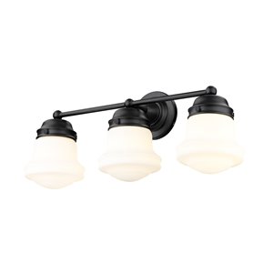 Z-Lite Vaughn 3-Light Black Modern/Contemporary Vanity Light