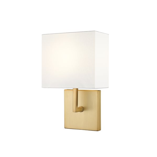 Z-Lite Saxon 7-in W 1-Light Olde Brass Traditional Wall Sconce