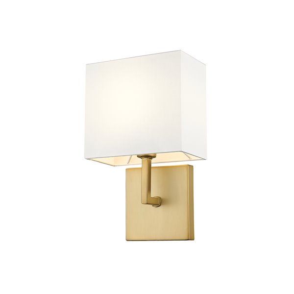 Z-Lite Saxon 7-in W 1-Light Olde Brass Traditional Wall Sconce