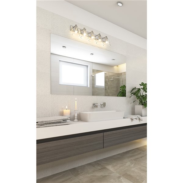 Z-Lite Harper 5-Light Nickel Modern/Contemporary Vanity Light