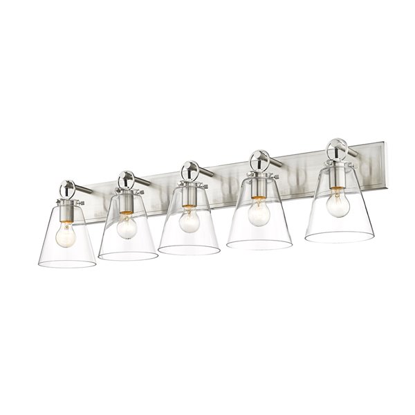 Z-Lite Harper 5-Light Nickel Modern/Contemporary Vanity Light