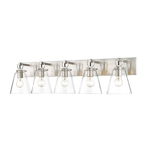 Z-Lite Harper 5-Light Nickel Modern/Contemporary Vanity Light