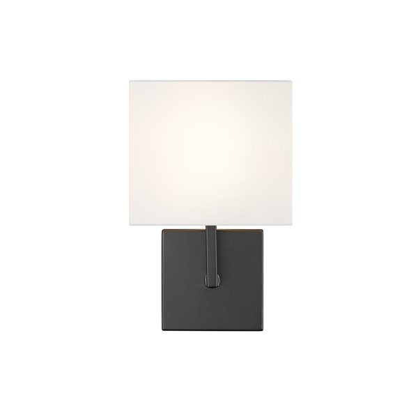 Z-Lite Saxon 7-in W 1-Light Matte Black Traditional Wall Sconce