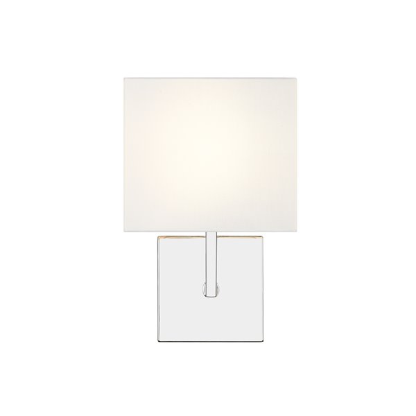 Z-Lite Saxon 7-in W 1-Light Polished Nickel Traditional Wall Sconce