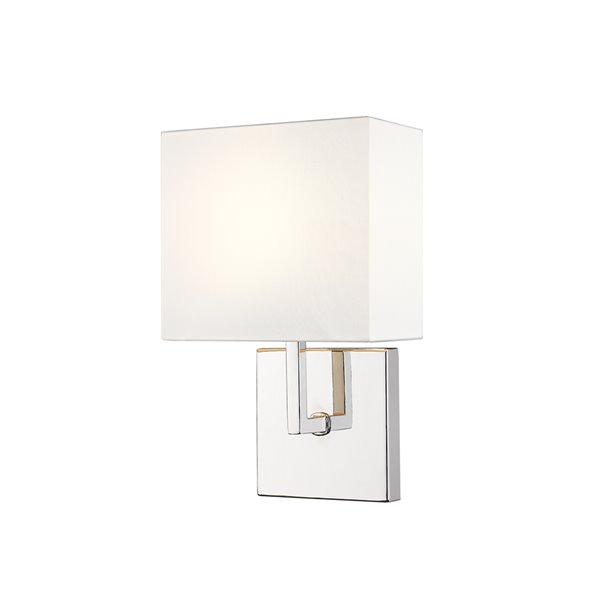 Z-Lite Saxon 7-in W 1-Light Polished Nickel Traditional Wall Sconce