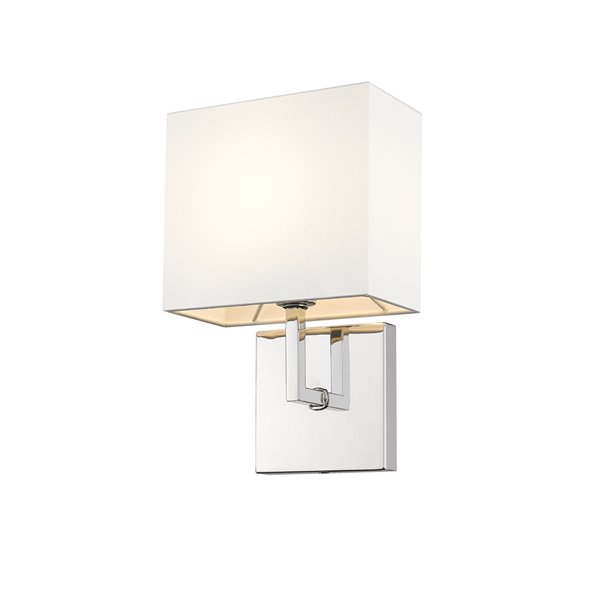 Z-Lite Saxon 7-in W 1-Light Polished Nickel Traditional Wall Sconce